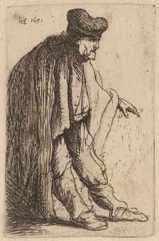 Beggar with His Left Hand Extended, 1631. Creator: Rembrandt Harmensz van Rijn