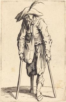 Beggar with Wooden Leg, c. 1622. Creator: Jacques Callot