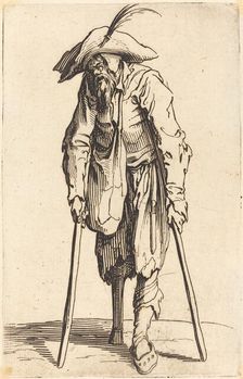 Beggar with Wooden Leg, c. 1622. Creator: Jacques Callot