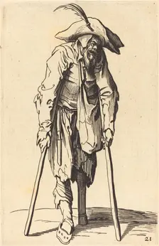 Beggar with Wooden Leg. Creator: Unknown