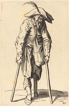Beggar with Wooden Leg. Creator: Unknown