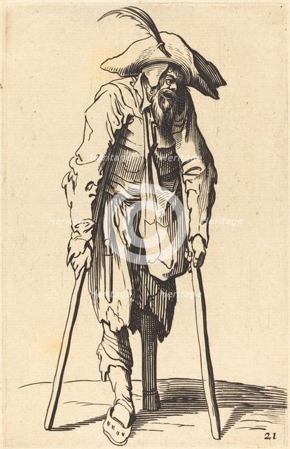 Beggar with Wooden Leg. Creator: Unknown.
