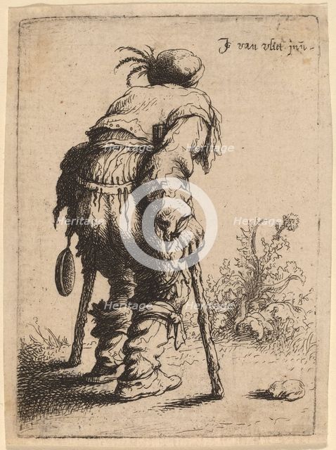 Beggar with Two Crutches, 1632. Creator: Jan Georg van Vliet.
