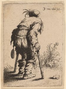 Beggar with Two Crutches, 1632. Creator: Jan Georg van Vliet