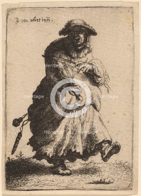 Beggar Woman Playing the Violin, 1632. Creator: Jan Georg van Vliet.