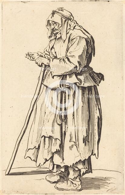Beggar Woman Receiving Charity, c. 1622. Creator: Jacques Callot.
