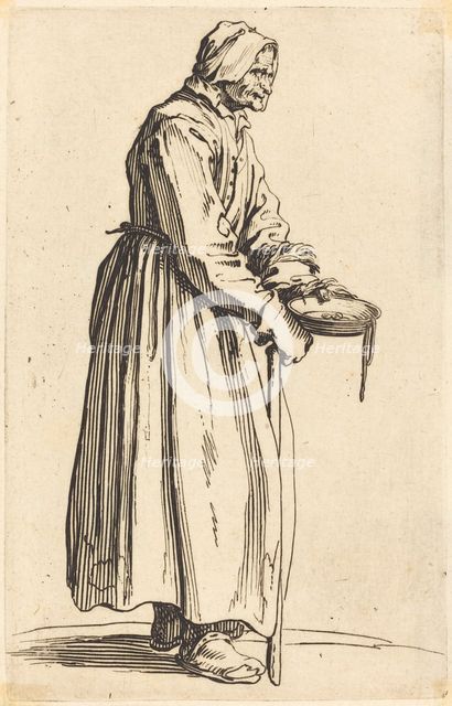 Beggar Woman with Pan, c. 1622. Creator: Jacques Callot.
