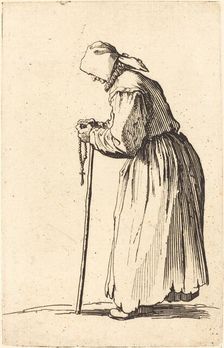 Beggar Woman with Rosary, c. 1622. Creator: Jacques Callot