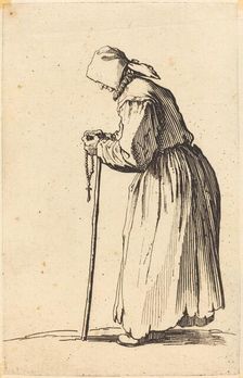 Beggar Woman with Rosary, c. 1622. Creator: Jacques Callot