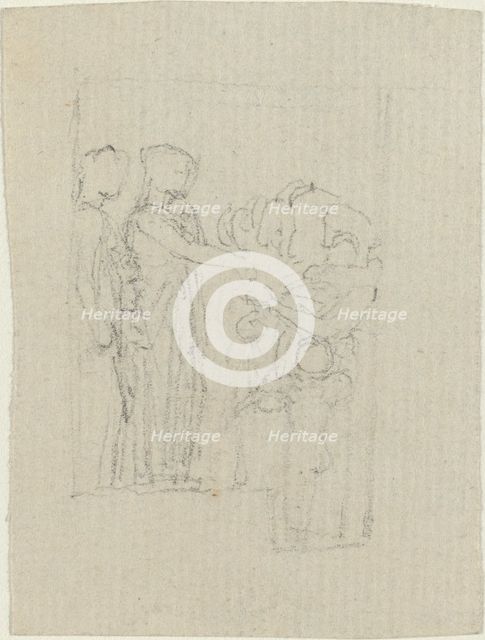 Beggars at a Door (Study for the Yarborough Monument), c. 1803/1806. Creator: John Flaxman.