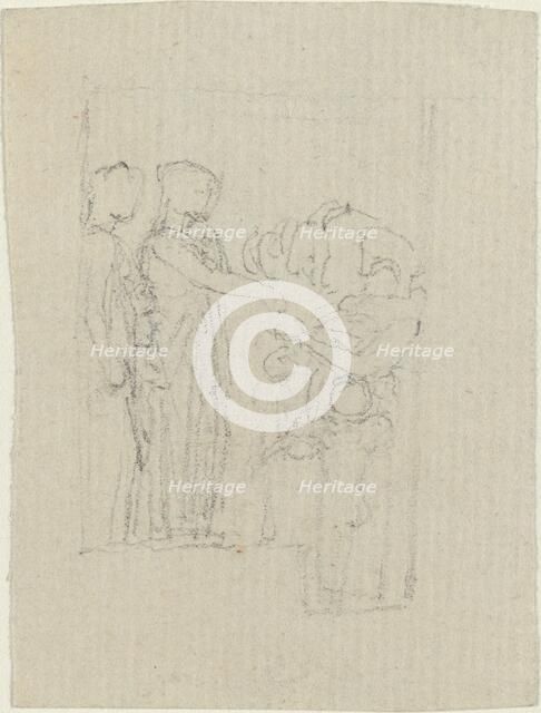 Beggars at a Door (Study for the Yarborough Monument), c. 1803/1806. Creator: John Flaxman.