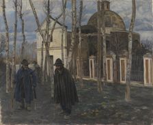 Beggars outside S. Giuliano, near Pompeii. 1904-05, 1904-1905. Creator: Peter Hansen