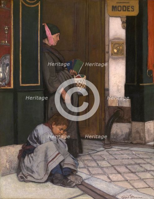 Begging Tolerated, late 19th century? Creator: Alfred Stevens.