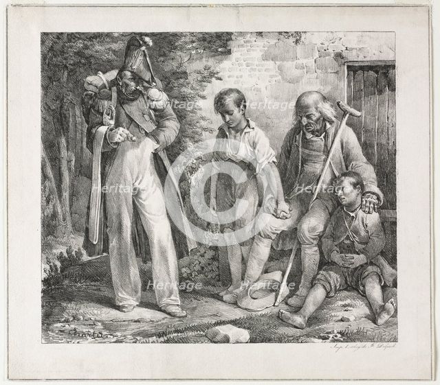 Begging for Alms, 1819. Creator: Nicolas Toussaint Charlet (French, 1792-1845).