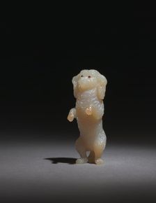 Begging Poodle, late 1800s-early 1900s. Creator: Peter Carl Fabergé (Russian, 1846-1920), firm of