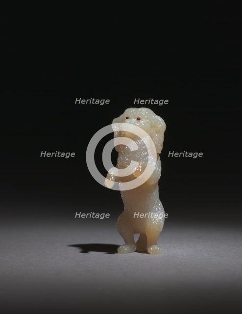 Begging Poodle, late 1800s-early 1900s. Creator: Peter Carl Fabergé (Russian, 1846-1920), firm of.