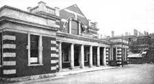 Begin To Hope, All Ye Who Enter Here: Out-Patients Department, Royal Infirmary, Manchester, 1909. Creator: Unknown