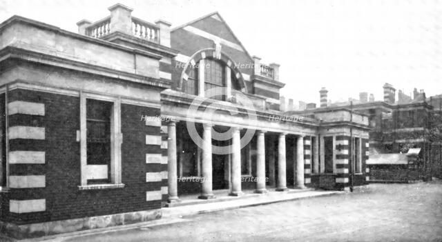 Begin To Hope, All Ye Who Enter Here: Out-Patients' Department, Royal Infirmary, Manchester, 1909. Creator: Unknown.
