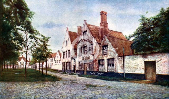 Beguinage of the Vineyard, Bruges, Belgium, c1924.Artist: WH Smith