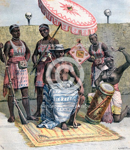 Behanzin, King of Dahomey, 1892. Artist: Henri Meyer