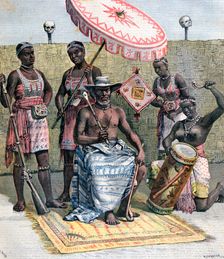 Behanzin, King of Dahomey, 1892. Artist: Henri Meyer