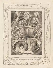 Behemoth and Leviathan, 1825. Creator: William Blake