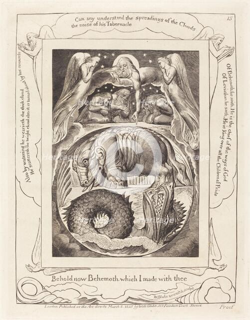 Behemoth and Leviathan, 1825. Creator: William Blake.