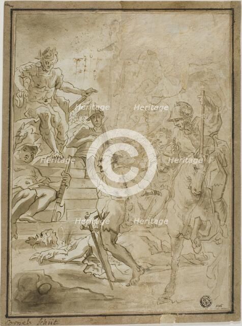 Beheading of Male Saint in Presence of Roman Ruler, n.d. Creator: Cornelis Schut I.