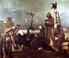Beheading of Don Alvaro de Luna, oil by José Rodriguez de Losada