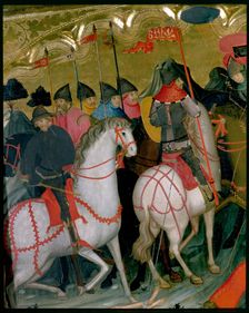Beheading of St George (detail), table in the Altarpiece of the Virgin and St. George tempera …