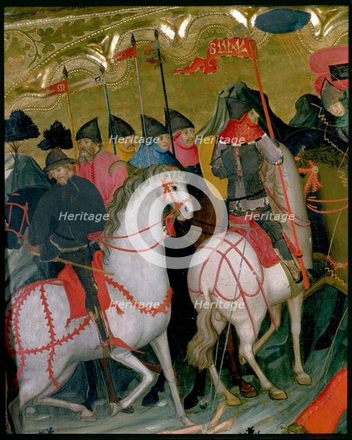 Beheading of St George (detail), table in the 'Altarpiece of the Virgin and St. George', tempera …