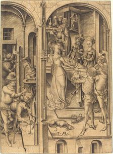 Beheading of Saint John the Baptist, c. 1480. Creator: Israhel van Meckenem