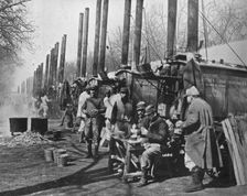 Behind French lines, Field kitchens attached to the French army 1915