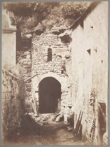 Behind the Troglodyte Farm, c. 1853. Creator: Henri Le Secq (French, 1818-1882)