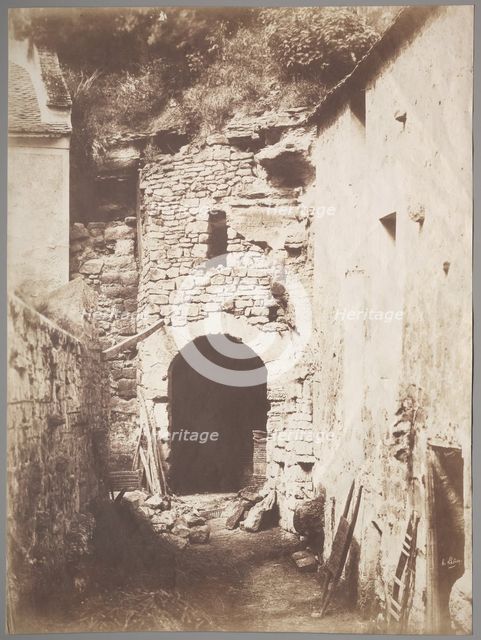 Behind the Troglodyte Farm, c. 1853. Creator: Henri Le Secq (French, 1818-1882).