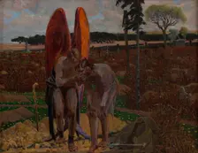 Behind the Angel (right part of the triptych), 1901. Creator: Jacek Malczewski
