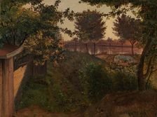 Behind the artist's garden on Farimagsvej near Saint George's Lake (Sankt Jørgens Sø), 1852. Creator: Vilhelm Kyhn