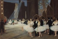 Behind the scenes at the Paris Opera, 1889. Creator: Jean Beraud