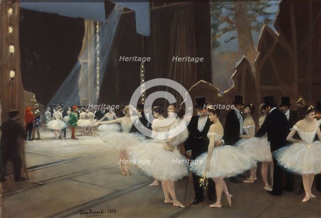Behind the scenes at the Paris Opera, 1889. Creator: Jean Beraud.