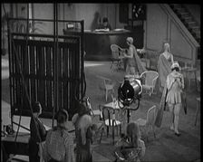 Behind the Scenes Shots on the Set of the Film Shooting Stars Being Filmed at Elstree..., 1920s. Creator: British Pathe Ltd