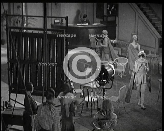 Behind the Scenes Shots on the Set of the Film 'Shooting Stars' Being Filmed at Elstree..., 1920s. Creator: British Pathe Ltd.