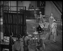 Behind the Scenes Shots on the Set of the Film Shooting Stars Being Filmed at Elstree..., 1920s. Creator: British Pathe Ltd