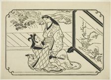 Behind the Screen, c. 1673/81. Creator: Hishikawa Moronobu