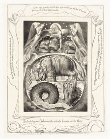 Behold now Behemoth which I made with thee 1825. Creator: William Blake