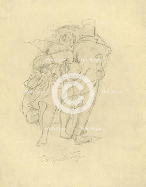 'Bei Sturm und Regen', mid-late 19th century, (c1924). Creator: Carl Spitzweg.