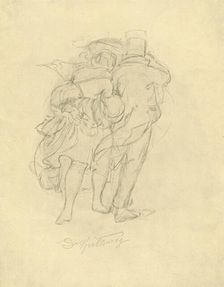 Bei Sturm und Regen mid-late 19th century, (c1924). Creator: Carl Spitzweg