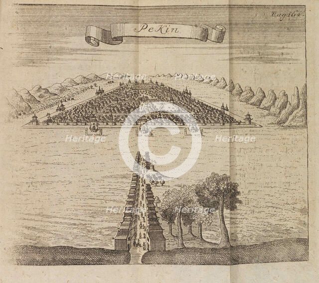 Beijing. Travelogue of an embassy to Beijing arranged by Tsar Peter I the Great, 1719. Creator: Unverzagt, Georg Johann (1701-1767).