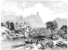 Beilstein on the Moselle - by J.D. Harding - from the new water colour exhibition, 1845. Creator: Unknown