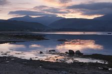Beinn Tarsuinn across Brodick Bay, Arran, North Ayrshire, Scotland