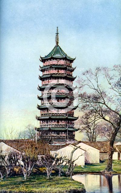 Beisi Pagoda, Suzhou, Jiangsu Province, China, c1924Artist: Ernest Peterffy